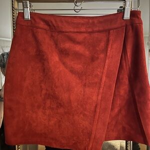 Suede skirt